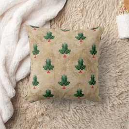 Vintage Holly Damask Pattern Kudde