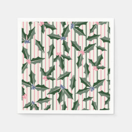 Vintage Holly Helgdag Pappersservett