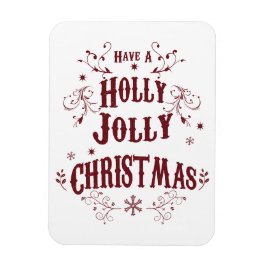 Vintage Holly Jolly Christmas Magnet