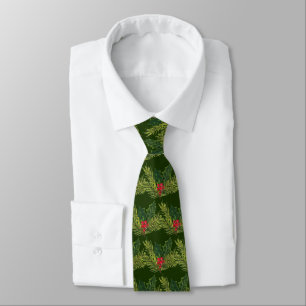 Vintage Holly Jul Vintage Fördelar Röd Festiv Slips