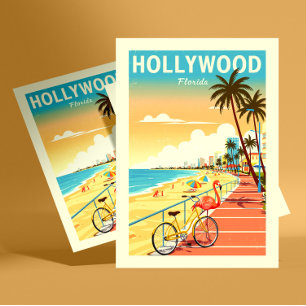 Vintage Hollywood Florida Vykort