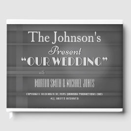 Vintage Hollywood Movie Title Bröllop Guest Bok