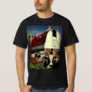 Vintage Holstein-mjölkkor på mejerigård Tröja