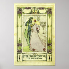 Vintage Holy Graal-omslag av Jessie M. King Poster