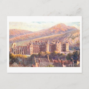 Vintage Holyrood Palace i Edinburgh, Skottland, Vykort
