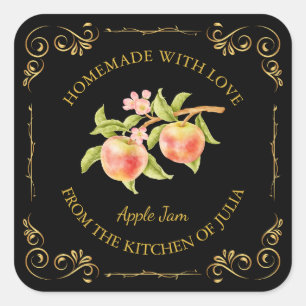 Vintage Homemade Apple Sylt Square etikett