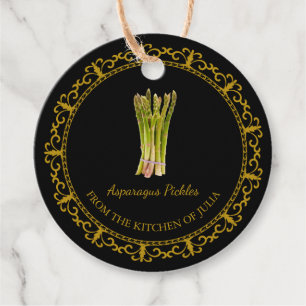 Vintage Homemade Asparagus Pickle-Märkre Gåvor Etiketter