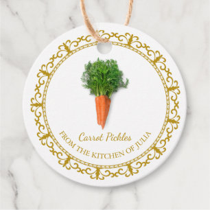 Vintage Homemade Carrot Pickle-Märkre Gåvor Etiketter