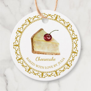 Vintage Homemade Cheesecake Märkre Gåvor Etiketter