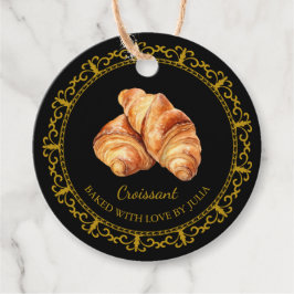 Vintage Homemade Croissant Märkre Gåvor Etiketter