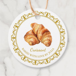 Vintage Homemade Croissant Märkre Gåvor Etiketter