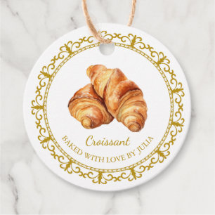 Vintage Homemade Croissant Märkre Gåvor Etiketter