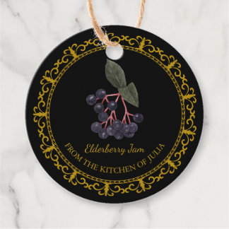 Vintage Homemade Elderberry Sylt Märkre l Black Gåvor Etiketter