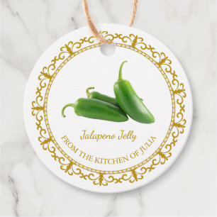 Vintage Homemade Jalapeno Jelly Märkre Gåvor Etiketter