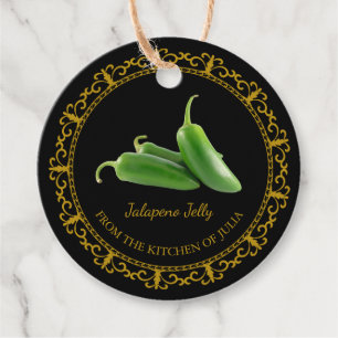 Vintage Homemade Jalapeno Jelly Märkre Gåvor Etiketter