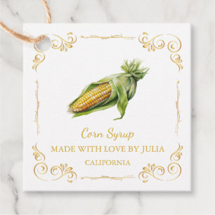 Vintage Homemade Maj Syrup Square Märkre Gåvor Etiketter