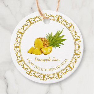 Vintage Homemade Pineapple Sylt Hopp Märkre l Whit Gåvor Etiketter