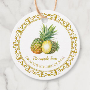 Vintage Homemade Pineapple Sylt Hopp Märkre l Whit Gåvor Etiketter