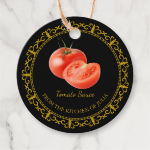 Vintage Homemade Tomato Sauce Märkre l Black Gåvor Etiketter