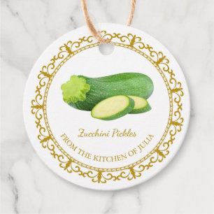Vintage Homemade Zucchini Pickle-Märkre Gåvor Etiketter