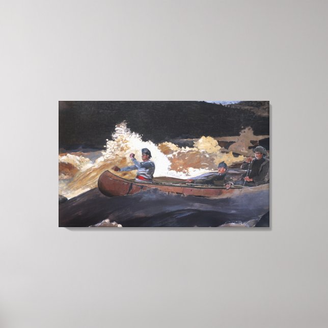 Vintage Homer skjuter våldtäkterna, Saguenay RIver Canvastryck (Framsida)