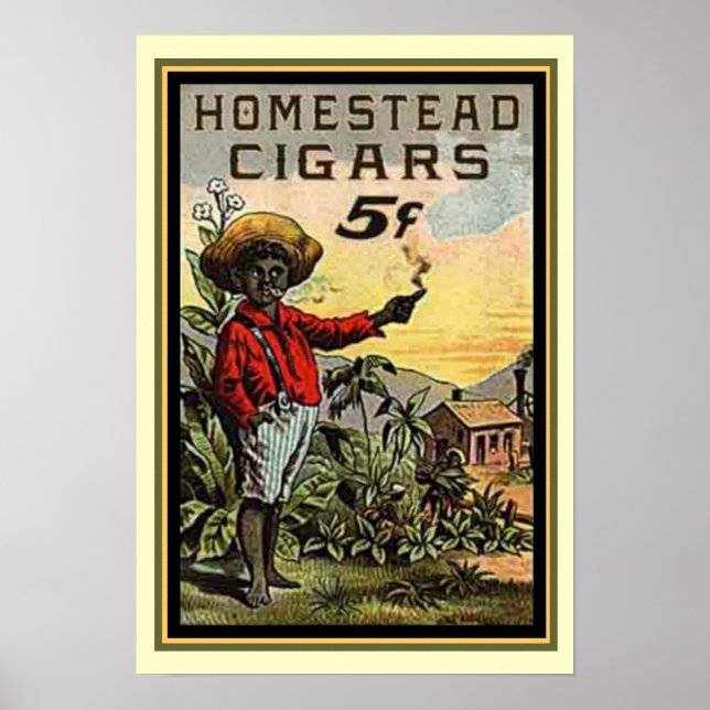 Vintage Homestead Cigar Ad Poster 13 x 19 (Framsidan)