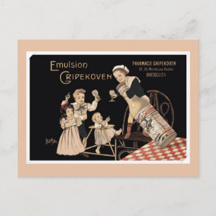 Vintage homogeniserad mjölk-reklam vykort