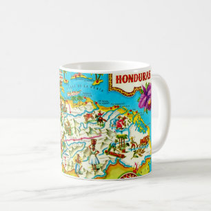 Vintage Honduras Karta Mugg