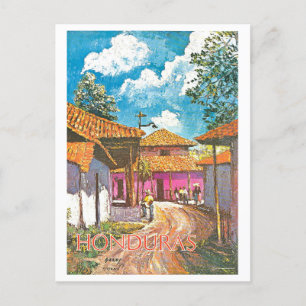 Vintage Honduras Resemotiv Affisch Vykort