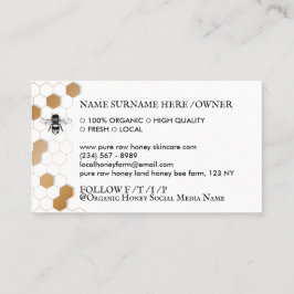 Vintage Honey Bee Honeycomb Apiary Tryckt Visitkort