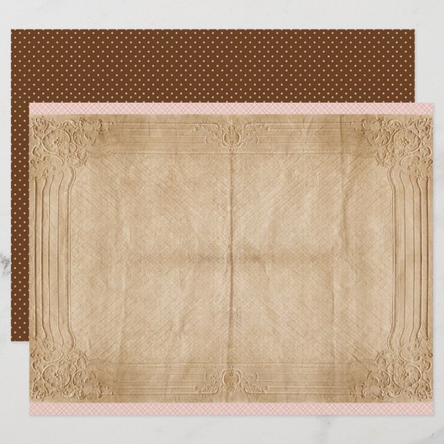 Vintage Honey Bee Journal Paper Sheet (Fram/baksida)