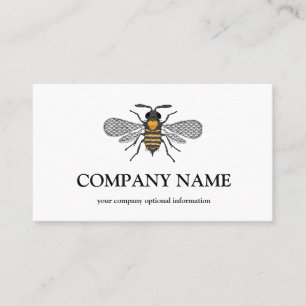 Vintage Honeycomb Bee BeeKeeper Honung Apairist Visitkort