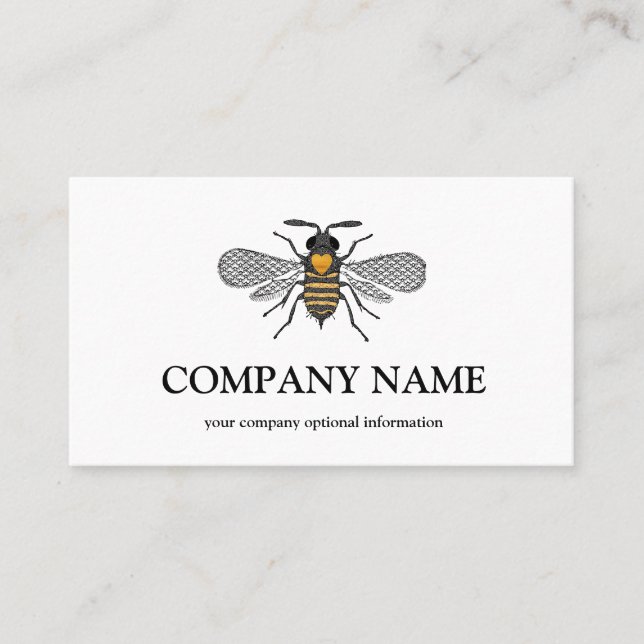 Vintage Honeycomb Bee BeeKeeper Honung Apairist Visitkort (Framsida)