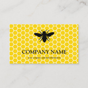 Vintage Honeycomb Bee BeeKeeper Honung Apairist Visitkort
