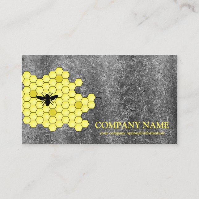 Vintage Honeycomb Bee BeeKeeper Honung Apairist Visitkort (Framsida)