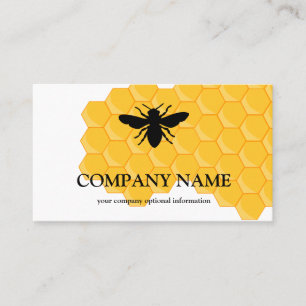 Vintage Honeycomb Bee BeeKeeper Honung Apairist Visitkort