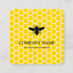 Vintage Honeycomb Bee BeeKeeper Honungsapairist Bu Fyrkantigt Visitkort