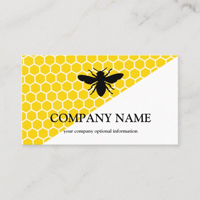 Vintage Honeycomb Bee BeeKeeper Honungsapairist Bu Visitkort (Framsida)