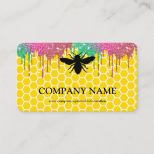 Vintage Honeycomb Bee BeeKeeper Honungsapairist Dr Visitkort