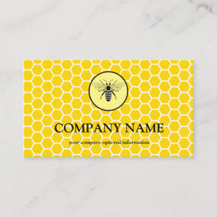 Vintage Honeycomb Bee BeeKeeper Honungsapairist Visitkort