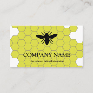 Vintage Honeycomb Bee BeeKeeper Honungsapairist Visitkort