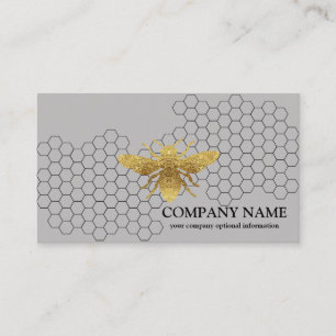 Vintage Honeycomb Bee BeeKeeper Honungsapairist Visitkort