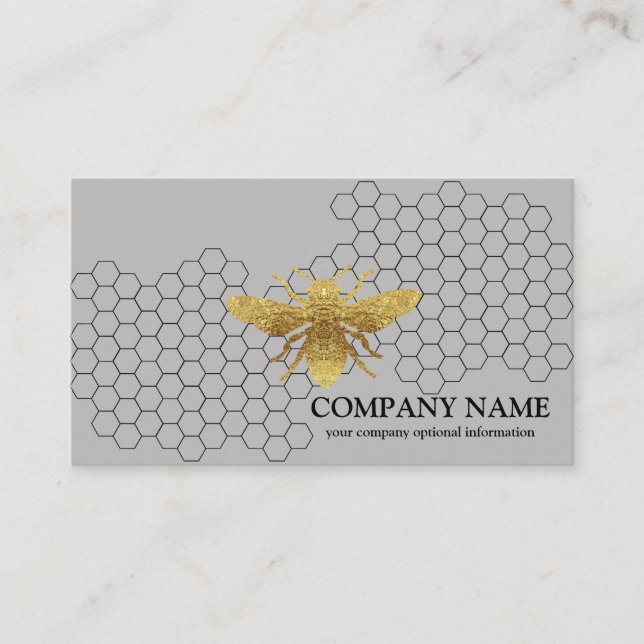 Vintage Honeycomb Bee BeeKeeper Honungsapairist Visitkort (Framsida)