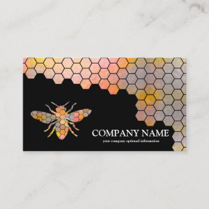 Vintage Honeycomb Bee BeeKeeper Honungsapairist Visitkort