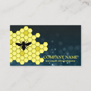 Vintage Honeycomb Bee BeeKeeper Honungsapairist Visitkort