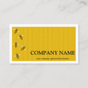 Vintage Honeycomb Bee BeeKeeper Honungsapairist Visitkort