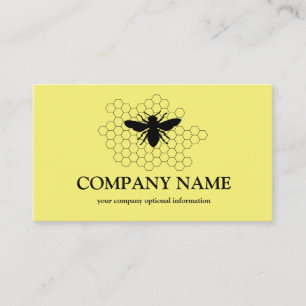 Vintage Honeycomb Bee BeeKeeper Honungsapairist Visitkort