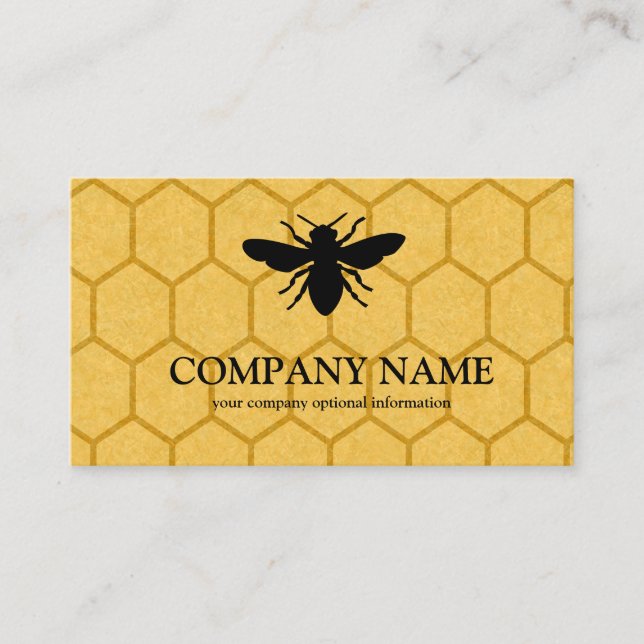 Vintage Honeycomb Bee BeeKeeper Honungsapairist Visitkort (Framsida)