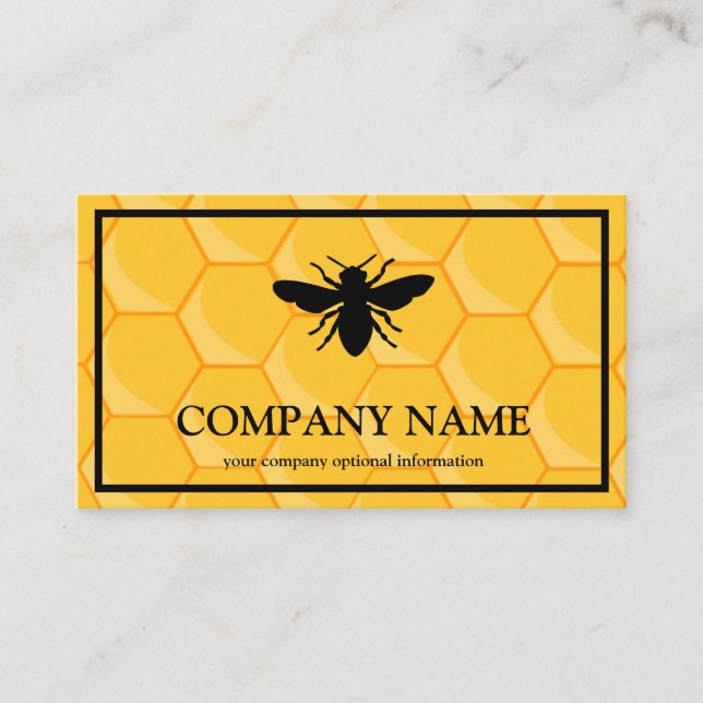 Vintage Honeycomb Bee BeeKeeper Honungsapairist Visitkort (Framsida)
