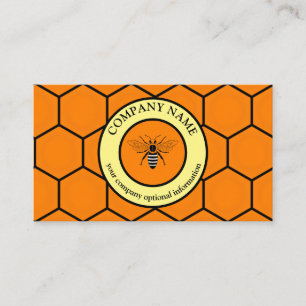 Vintage Honeycomb Bee BeeKeeper Honungsapairist Visitkort